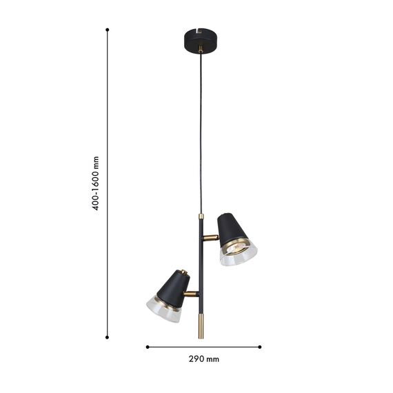 F-Promo 4618-2P, подвес, D290xH425/1600, 2xGU10x35W, excluded, изображение 3