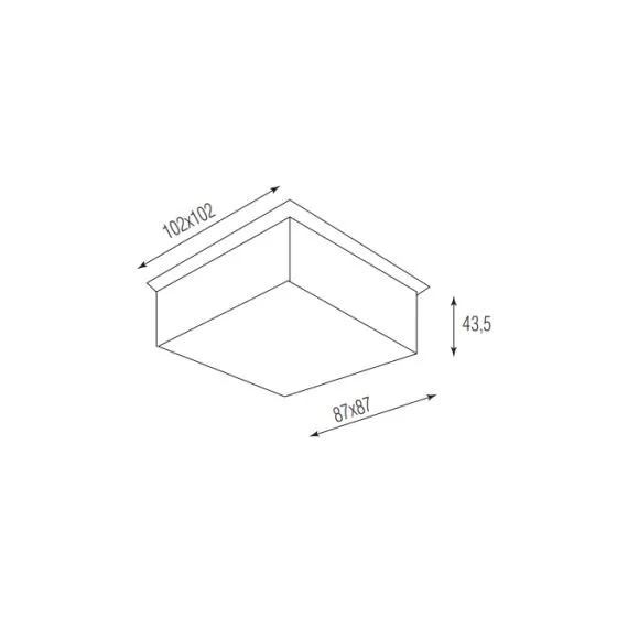 Donolux DL18015SQ10W1A.100M Светодиодный светильник для грильято 10Вт, D102х102хH43,5мм, 690Лм, 3000К, изображение 2