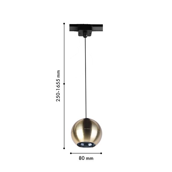 Favourite 4229-1P, трековый светильник, D80xH1650, LEDx8W, 42V, 400LM, 3000-6000K, CRI>90, included, изображение 2