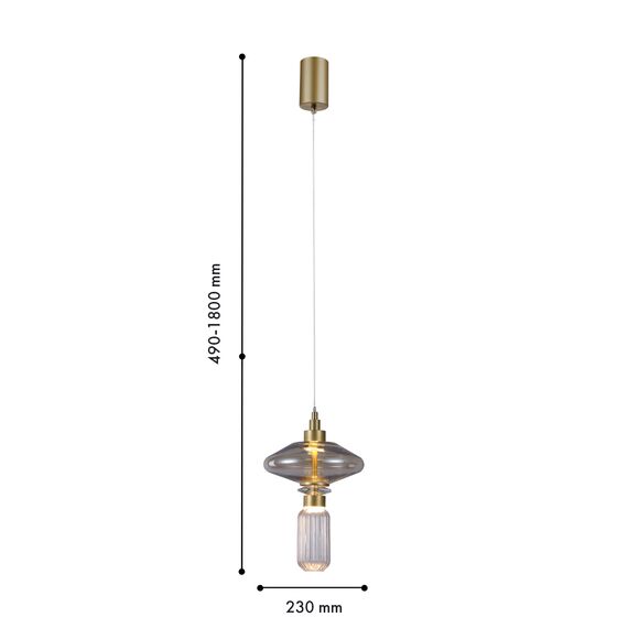 Favourite 4236-1P, подвес, D230xH490/1800, LEDx12W, 1040LM, 4000K, included, изображение 3