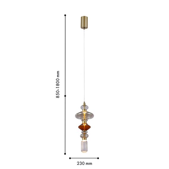 Favourite 4237-1P, подвес, D230xH850/1800, LEDx12W, 1560LM, 4000K, included, изображение 2