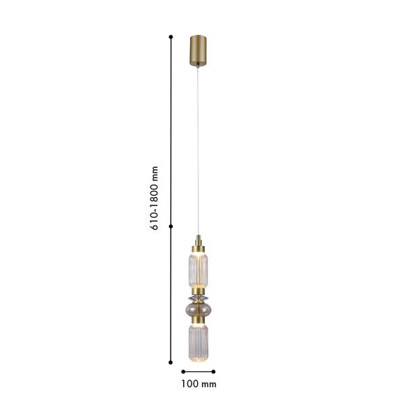Favourite 4238-1P, подвес, D100xH610/1800, LEDx12W, 1040LM, 4000K, included, изображение 3
