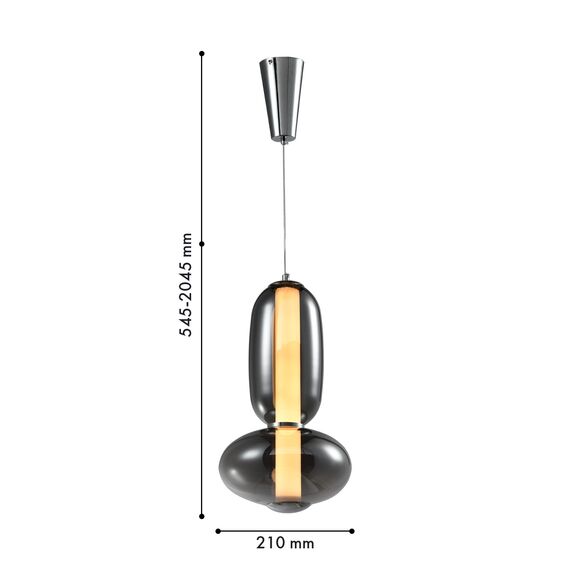 Favourite 4254-2P, подвес, D210xH545/2045, LEDx12.5W, 1000LM, 4000K, included, изображение 2