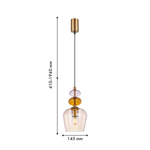 F-Promo 4339-1P, подвес, D145xH410/1910, 1xE27x40W, excluded, изображение 2