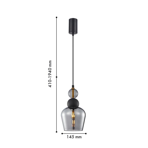 F-Promo 4340-1P, подвес, D145xH440/1940, 1xE27x40W, excluded, изображение 2