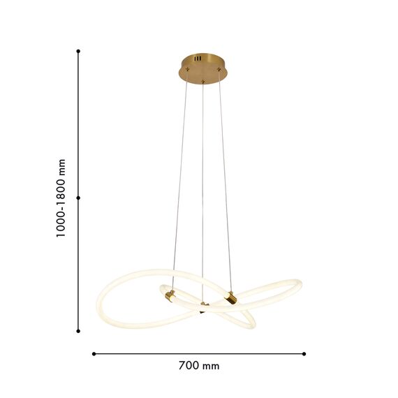 F-Promo 4470-3P, подвесная люстра, D700xH400/1800, LEDx36W, 4000LM, 3000-6500K, included, remote control, изображение 3