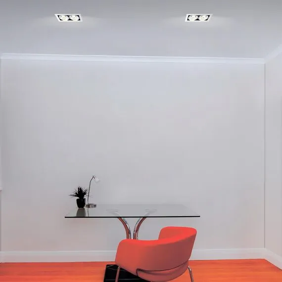 NOVOTECH 358441 SPOT NT20 288 бел/черн Встраиваемый карданный светильник IP20 LED 4000К 2*24W 100-265V GESSO, изображение 3