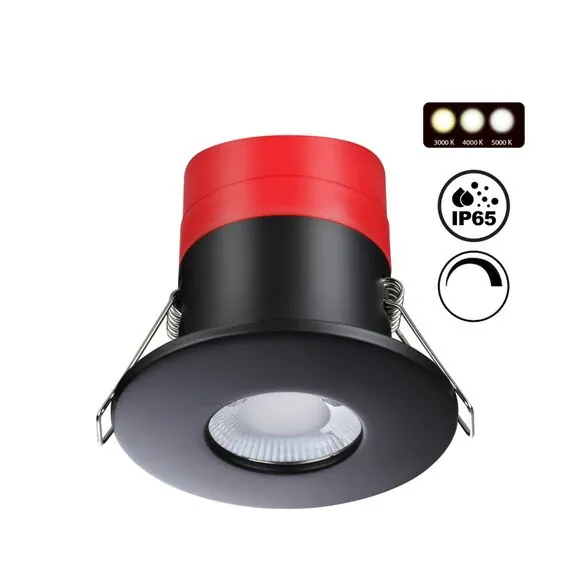 NOVOTECH 358638 SPOT NT21 273 черный Светильник встраиваемый светодиодный диммируемый, смена цв. температуры IP65 LED 3000К\4000К\5000К 8W 220V REGEN