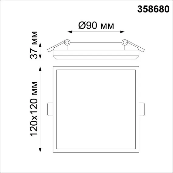 NOVOTECH 358680 SPOT NT21 332 белый Светильник встраиваемый влагозащищенный IP54 LED 4000K 13W 100-240V PANDORA, изображение 2