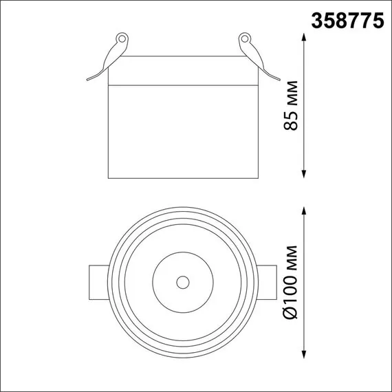 NOVOTECH 358775 SPOT NT21 275 черный Светильник встраиваемый светодиодный IP20 LED 15W 4000K 1300Лм 100-265V GRODA, изображение 2