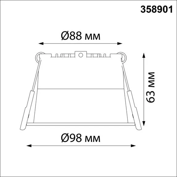 NOVOTECH 358901 SPOT NT22 283 белый Светильник встраиваемый светодиодный IP20 LED 4000К 12W 220V TRAN, изображение 2