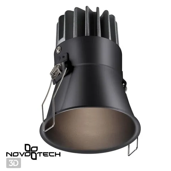 NOVOTECH 358909 SPOT NT22 268 черный Встраиваемый светодиодный светильник с переключателем цветовой температуры IP20 LED 3000К\4000К\6000К 12W 220V LANG, изображение 6