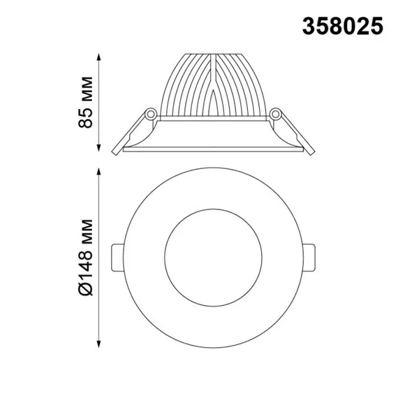 NOVOTECH 358025 SPOT NT19 277 белый Встраиваемый светильник IP20 LED 4100К 20W 220V GLOK, изображение 2