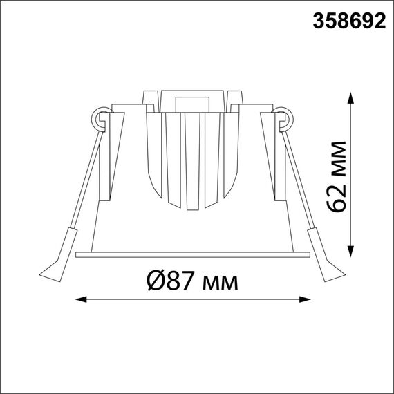 NOVOTECH 358692 SPOT NT21 276 белый/золото Светильник встраиваемый светодиодный IP20 LED 4000К 10W 100-265V KNOF, изображение 2