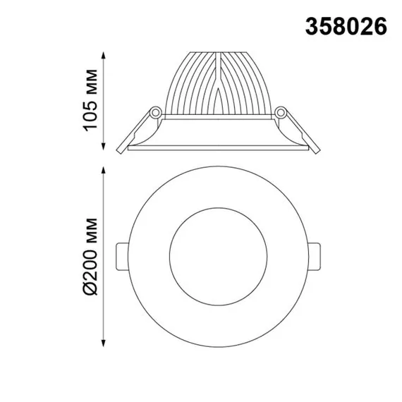 NOVOTECH 358026 SPOT NT19 277 белый Встраиваемый светильник IP20 LED 4100К 30W 220V GLOK, изображение 2