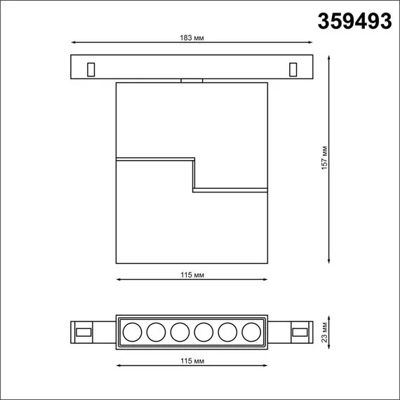 NOVOTECH 359493 SHINO NT24 000 белый Трековый низковольт. Светильник диммир. со сменой цв.температуры, пульт ДУ/Tuya Smart Life IP20 LED 12W 48V 3000-6500K FLUM, изображение 2