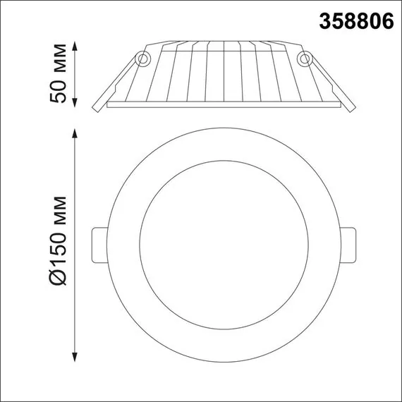 NOVOTECH 358806 SPOT NT21 292 белый Светильник встраиваемый светодиодный IP20 LED 12W 960Лм 3000K 100-240V GESSO, изображение 2