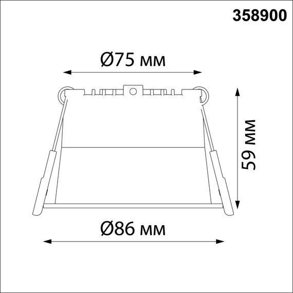 NOVOTECH 358900 SPOT NT22 283 черный Светильник встраиваемый светодиодный IP20 LED 4000К 9W 220V TRAN, изображение 2