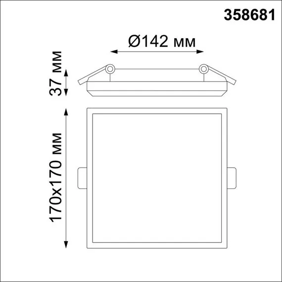 NOVOTECH 358681 SPOT NT21 332 белый Светильник встраиваемый влагозащищенный IP54 LED 4000K 20W 100-240V PANDORA, изображение 2