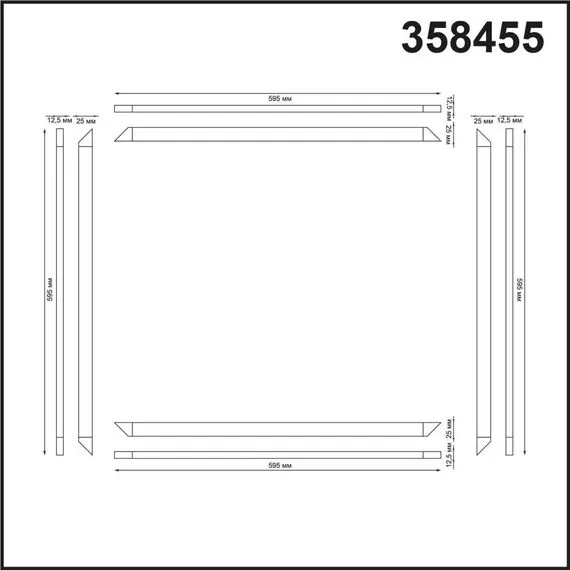 NOVOTECH 358455 SPOT NT20 294 белый Светодиодный светильник встраиваемый в Армстронг IP20 LED 4000К 48W 100-265V NELIO, изображение 2