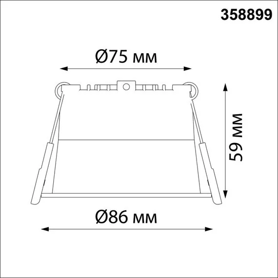 NOVOTECH 358899 SPOT NT22 283 белый Светильник встраиваемый светодиодный IP20 LED 4000К 9W 220V TRAN, изображение 2