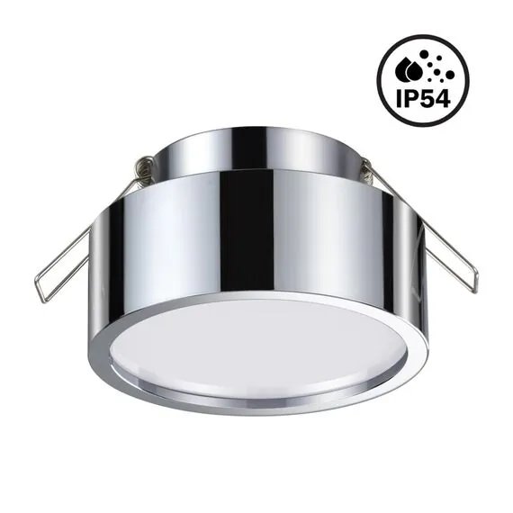NOVOTECH 358905 SPOT NT22 337 хром Встраиваемый влагозащищенный светильник IP54 LED 4000K 10W 220V MAY