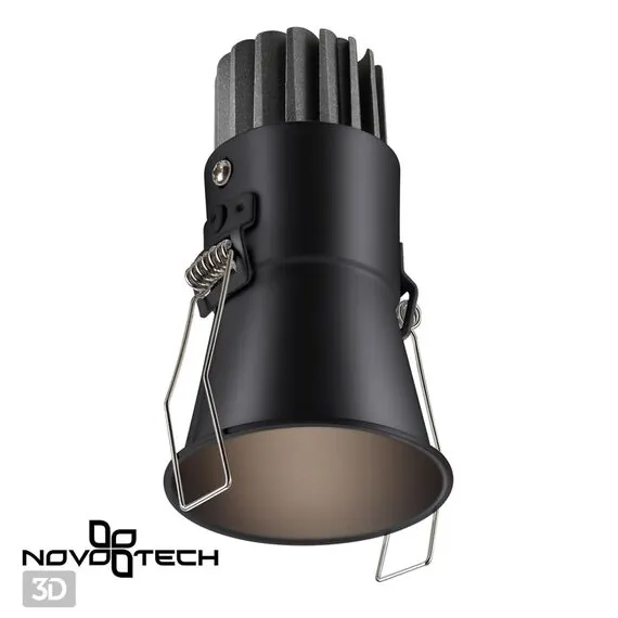 NOVOTECH 358907 SPOT NT22 268 черный Встраиваемый светодиодный светильник с переключателем цветовой температуры IP20 LED 3000К\4000К\6000К 7W 220V LANG, изображение 6