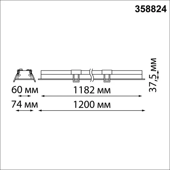NOVOTECH 358824 SPOT NT22 304 белый Встраиваемый светодиодный светильник IP20 LED 4000K 48W 220V ITER, изображение 2
