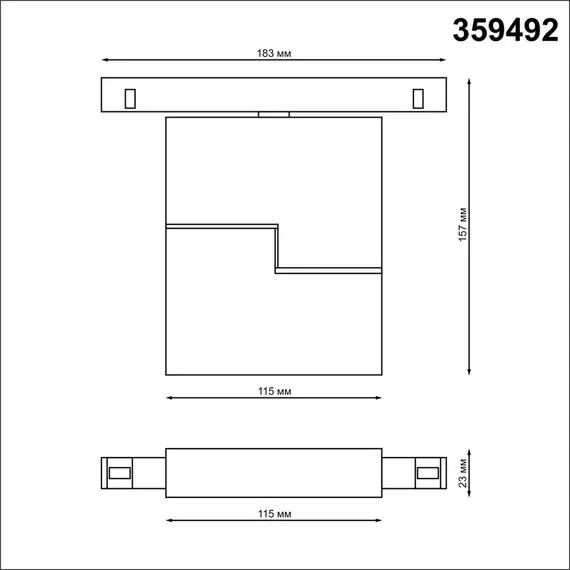 NOVOTECH 359492 SHINO NT24 000 черный Трековый низковольт. Светильник диммир. со сменой цв.температуры, пульт ДУ/Tuya Smart Life IP20 LED 10W 48V 3000-6500K FLUM, изображение 2