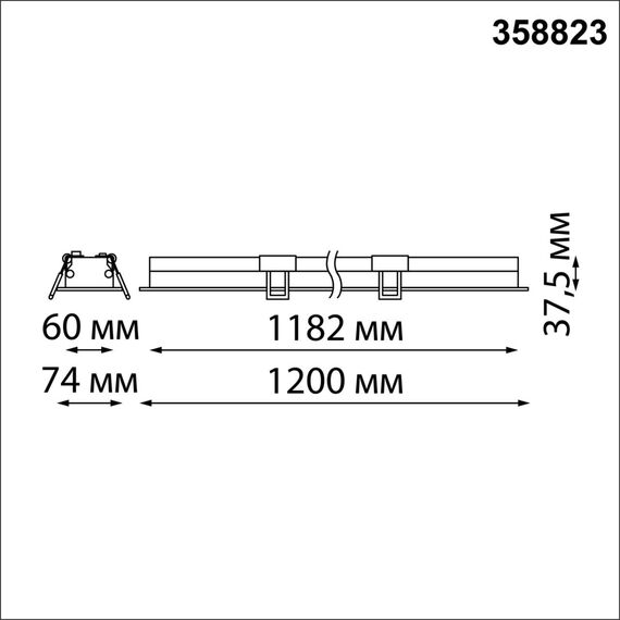 NOVOTECH 358823 SPOT NT22 304 черный Встраиваемый светодиодный светильник IP20 LED 4000K 48W 220V ITER, изображение 2