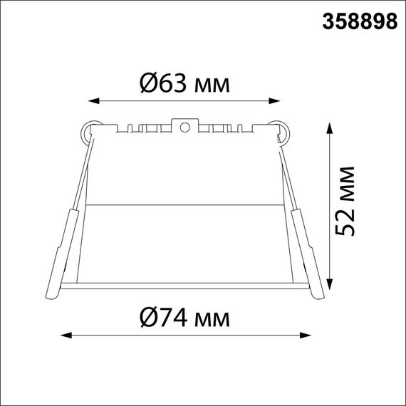 NOVOTECH 358898 SPOT NT22 283 черный Светильник встраиваемый светодиодный IP20 LED 4000К 6W 220V TRAN, изображение 2