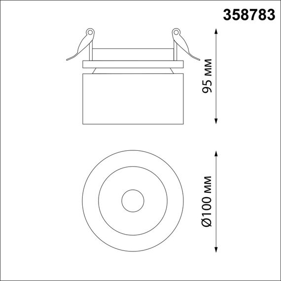 NOVOTECH 358783 SPOT NT21 275 черный Светильник встраиваемый светодиодный IP20 LED 25W 4000K 2200Лм 100-265V GRODA, изображение 2