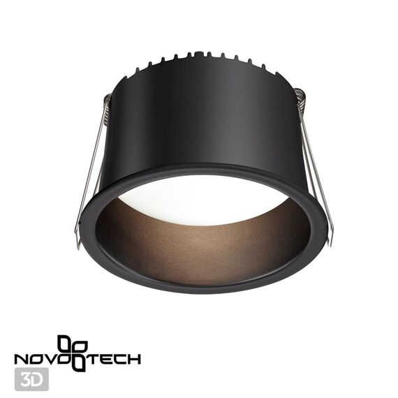 NOVOTECH 358902 SPOT NT22 283 черный Светильник встраиваемый светодиодный IP20 LED 4000К 12W 220V TRAN, изображение 4
