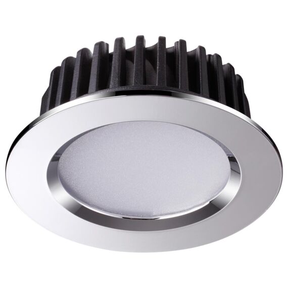 NOVOTECH 357601 SPOT NT18 290 хром Встраиваемый светильник IP44 LED 3000K 10W 100-265V DRUM