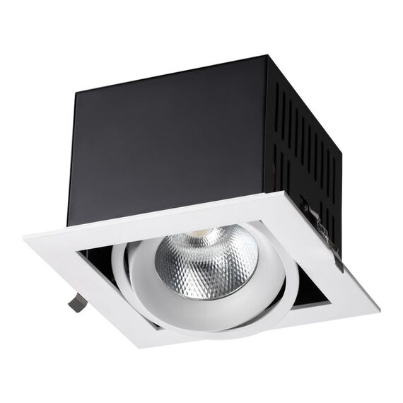 NOVOTECH 358440 SPOT NT20 288 белый/черн Встраиваемый карданный светильник IP20 LED 4000К 24W 100-265V GESSO