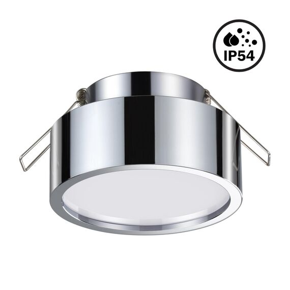 NOVOTECH 358905 SPOT NT22 337 хром Встраиваемый влагозащищенный светильник IP54 LED 4000K 10W 220V MAY
