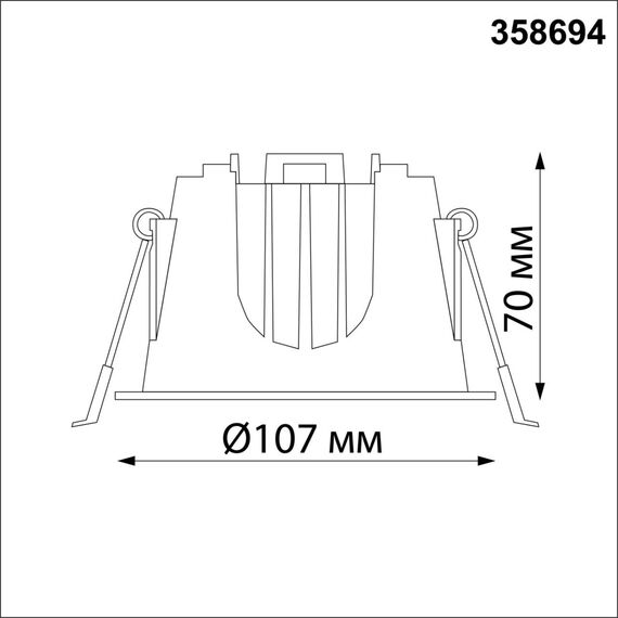 NOVOTECH 358694 SPOT NT21 276 белый Светильник встраиваемый светодиодный IP20 LED 4000К 20W 100-265V KNOF, изображение 2