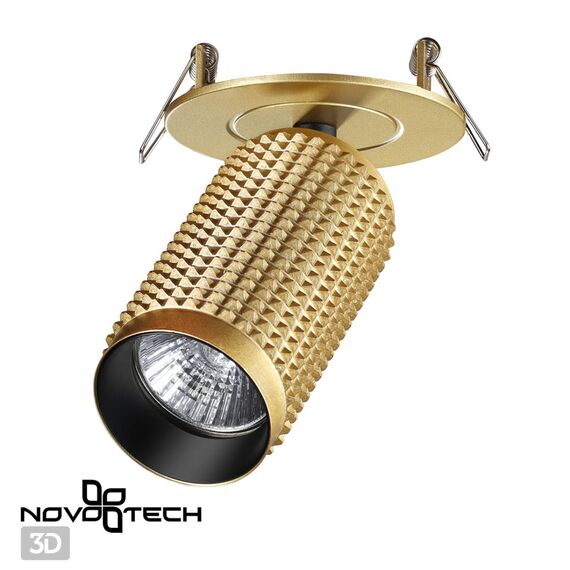 NOVOTECH 370750 SPOT NT21 309 золото Светильник встраиваемый IP20 GU10 50W 220V MAIS, изображение 3