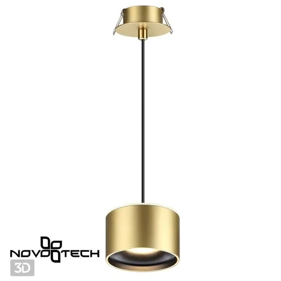 NOVOTECH 358966 SPOT NT22 272 бронза св. Светильник встраиваемый с перекл. цв. температуры, провод 2м IP20 LED 3000К\4000К\6000К 12W вниз + 3W вверх 110-265V G, изображение 5
