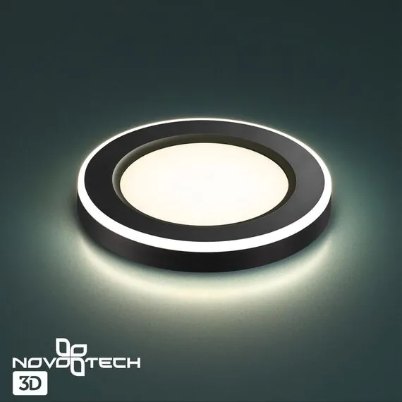 NOVOTECH 359013 SPOT NT23 297 черный Светильник встраиваемый светодиодный (три сценария работы) IP20 LED 4000К 6W+3W 100-265V 630Лм SPAN, изображение 5