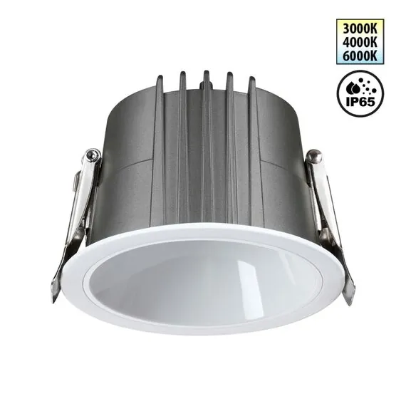 NOVOTECH 359426 SPOT NT24 000 белый Светильник встраиваемый с переключателем цв. температуры IP65 LED 15W 170-265V 3000К\4000К\6000К LANG