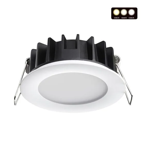 NOVOTECH 358949 SPOT NT22 270 белый Встраиваемый светодиодный светильник с переключателем цветовой температуры IP20 LED 3000К\4000К\6000К 10W 220V LANTE