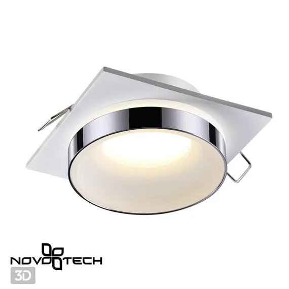 NOVOTECH 370786 SPOT NT21 334 белый/хром Светильник встраиваемый влагозащищенный IP44 GU10 9W 220V WATER, изображение 3
