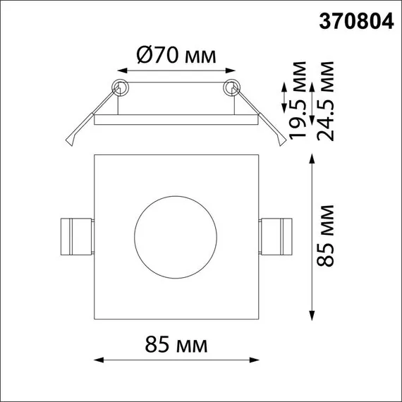 NOVOTECH 370804 SPOT NT22 329 белый Светильник встраиваемый влагозащищенный IP44 GU10 50W 220V AQUA, изображение 2