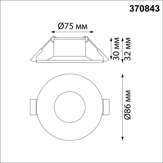 NOVOTECH 370843 SPOT NT22 286 черный Светильник встраиваемый IP20 GU10 50W 220V METIS, изображение 2