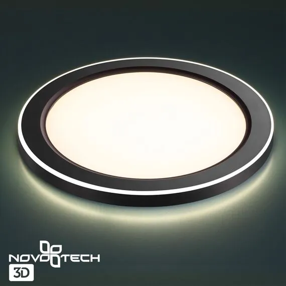 NOVOTECH 359017 SPOT NT23 296 черный Светильник встраиваемый светодиодный (три сценария работы) IP20 LED 4000К 18W+6W 100-265V 1680Лм SPAN, изображение 5