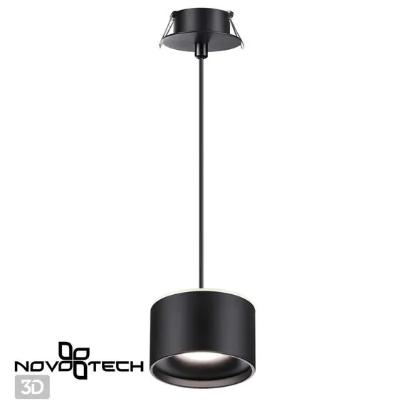 NOVOTECH 358965 SPOT NT22 272 черный Светильник встраиваемый с переключ. цв. температуры, провод 2м IP20 LED 3000К\4000К\6000К 12W вниз + 3W вверх 110-265V GIR, изображение 5