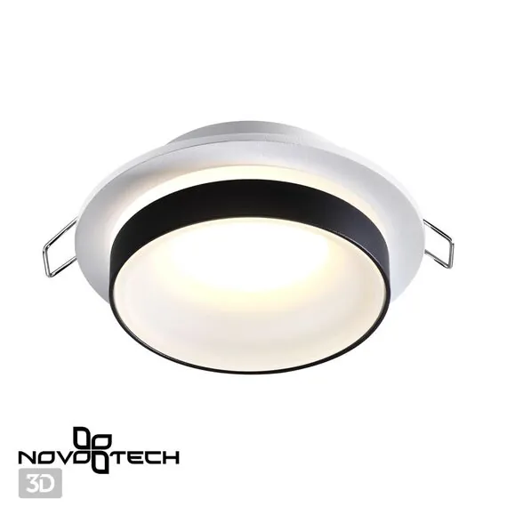 NOVOTECH 370784 SPOT NT21 334 белый/черный Светильник встраиваемый влагозащищенный IP44 GU10 9W 220V WATER, изображение 4