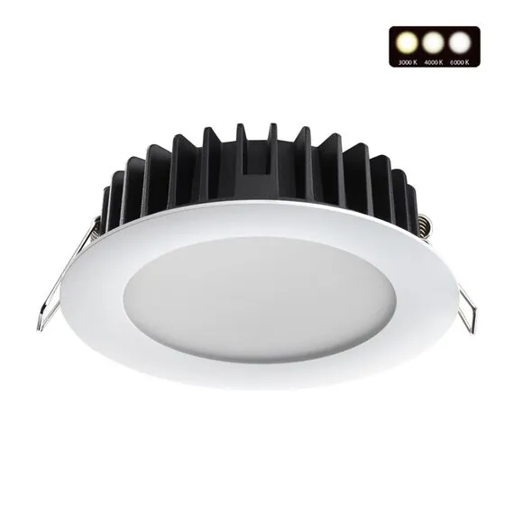 NOVOTECH 358952 SPOT NT22 270 белый Встраиваемый светодиодный светильник с переключателем цветовой температуры IP20 LED 3000К\4000К\6000К 15W 220V LANTE