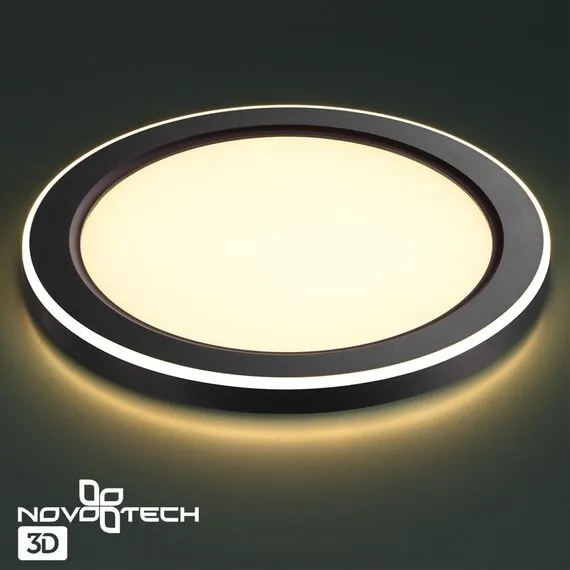 NOVOTECH 359023 SPOT NT23 299 черный Светильник встраиваемый светодиодный (три сценария работы) IP20 LED 3000К 18W+6W 100-265V 1680Лм SPAN, изображение 5